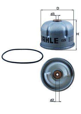 Масляный фильтр MAHLE OZ6D