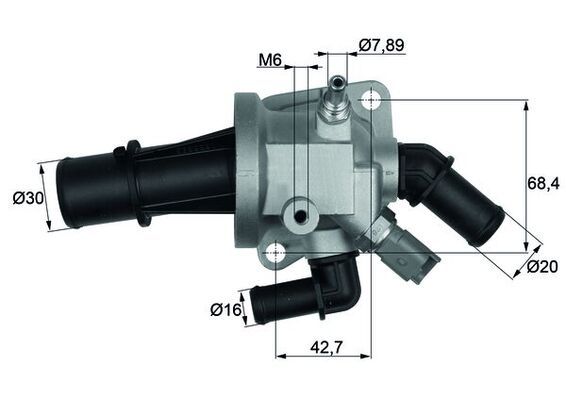 Термостат, охлаждающая жидкость MAHLE TI16488