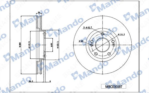 Тормозной диск MANDO MBC030197