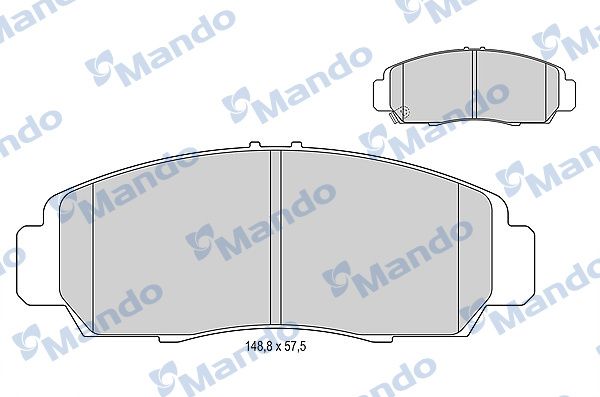 Комплект тормозных колодок, дисковый тормоз MANDO MBF015003