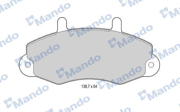Комплект тормозных колодок, дисковый тормоз MANDO MBF015009