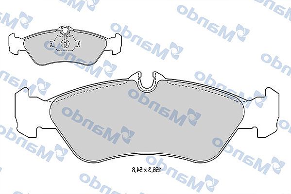 Комплект тормозных колодок, дисковый тормоз MANDO MBF015013