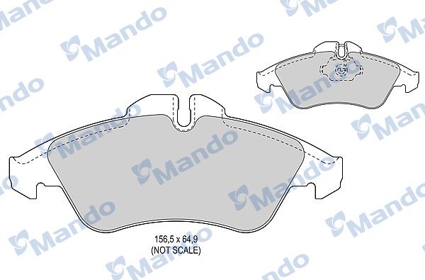 Комплект тормозных колодок, дисковый тормоз MANDO MBF015014
