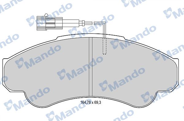 Комплект тормозных колодок, дисковый тормоз MANDO MBF015028