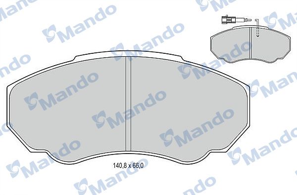 Комплект тормозных колодок, дисковый тормоз MANDO MBF015029