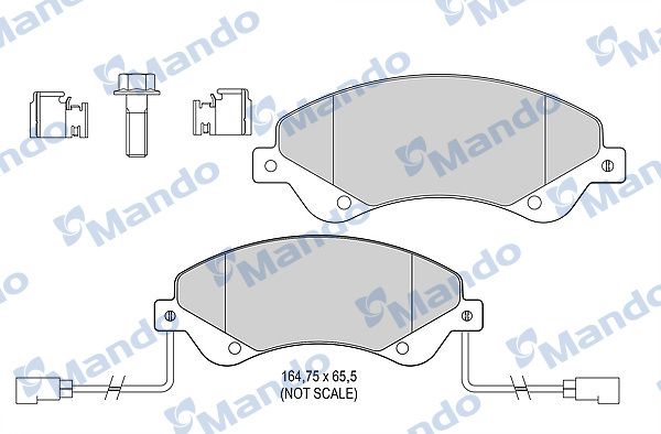 Комплект тормозных колодок, дисковый тормоз MANDO MBF015033