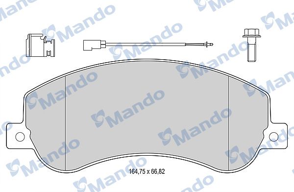 Комплект тормозных колодок, дисковый тормоз MANDO MBF015034