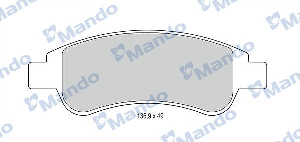 Комплект тормозных колодок, дисковый тормоз MANDO MBF015037