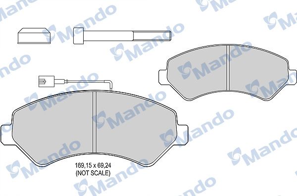 Комплект тормозных колодок, дисковый тормоз MANDO MBF015039