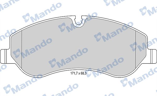 Комплект тормозных колодок, дисковый тормоз MANDO MBF015046