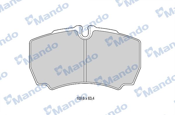Комплект тормозных колодок, дисковый тормоз MANDO MBF015050