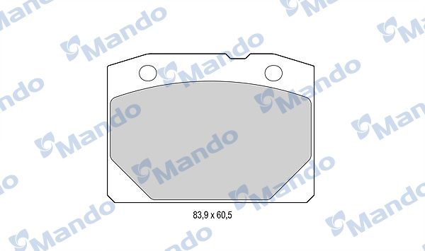 Комплект тормозных колодок, дисковый тормоз MANDO MBF015055