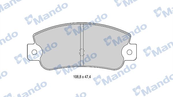 Комплект тормозных колодок, дисковый тормоз MANDO MBF015072