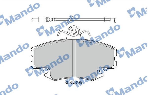 Комплект тормозных колодок, дисковый тормоз MANDO MBF015076