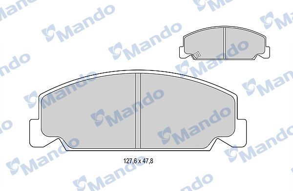 Комплект тормозных колодок, дисковый тормоз MANDO MBF015077