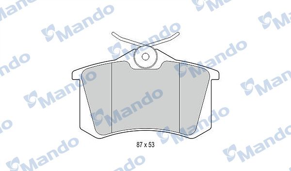 Комплект тормозных колодок, дисковый тормоз MANDO MBF015083