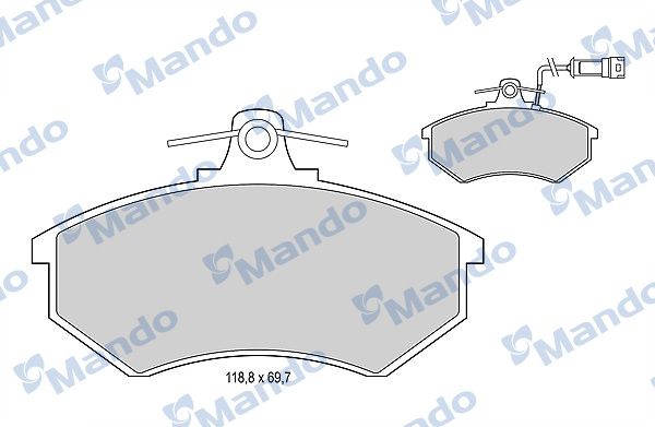 Комплект тормозных колодок, дисковый тормоз MANDO MBF015091