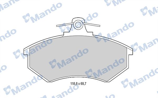 Комплект тормозных колодок, дисковый тормоз MANDO MBF015092