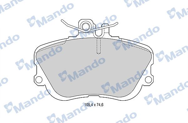 Комплект тормозных колодок, дисковый тормоз MANDO MBF015107