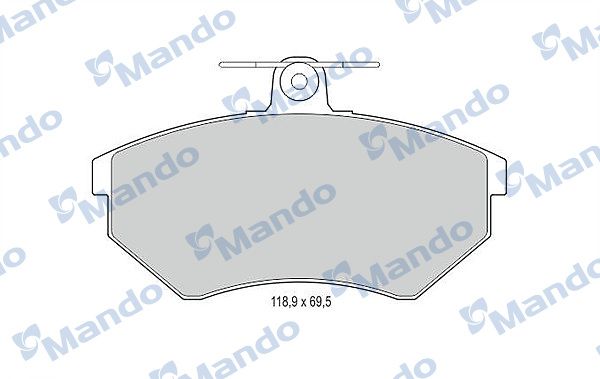 Комплект тормозных колодок, дисковый тормоз MANDO MBF015109
