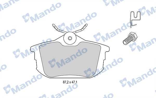 Комплект тормозных колодок, дисковый тормоз MANDO MBF015126