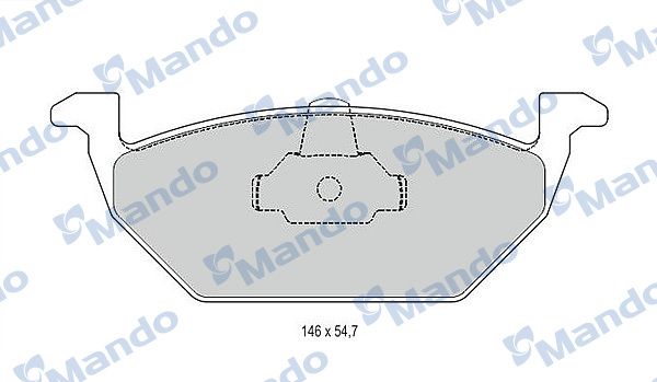 Комплект тормозных колодок, дисковый тормоз MANDO MBF015144