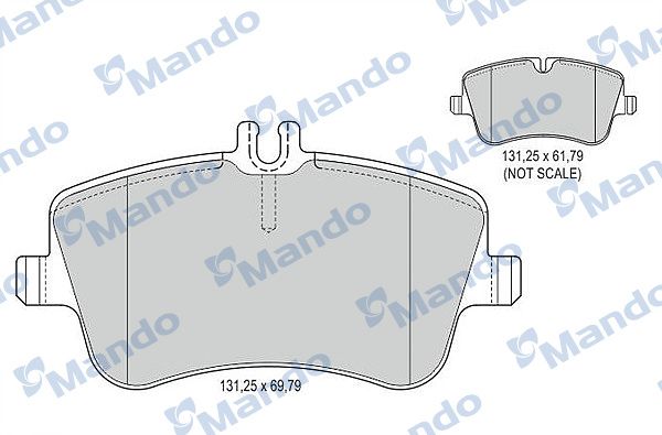 Комплект тормозных колодок, дисковый тормоз MANDO MBF015149
