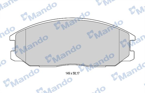 Комплект тормозных колодок, дисковый тормоз MANDO MBF015150