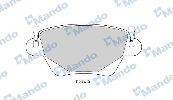 Комплект тормозных колодок, дисковый тормоз MANDO MBF015152