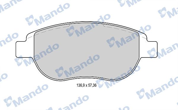 Комплект тормозных колодок, дисковый тормоз MANDO MBF015159