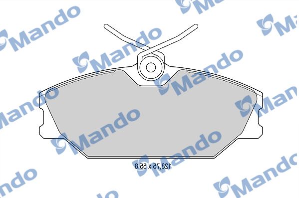 Комплект тормозных колодок, дисковый тормоз MANDO MBF015162