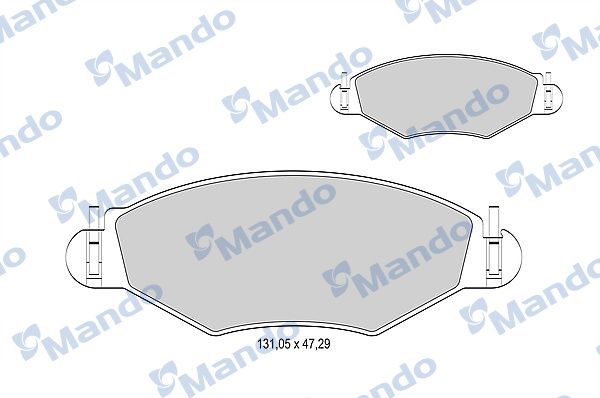Комплект тормозных колодок, дисковый тормоз MANDO MBF015163