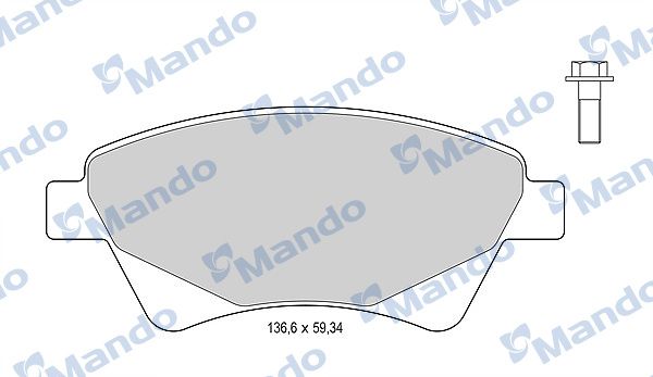 Комплект тормозных колодок, дисковый тормоз MANDO MBF015180