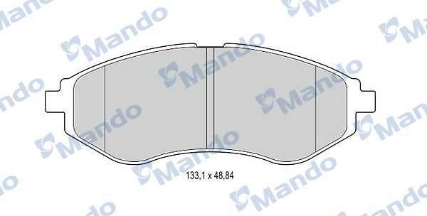 Комплект тормозных колодок, дисковый тормоз MANDO MBF015186