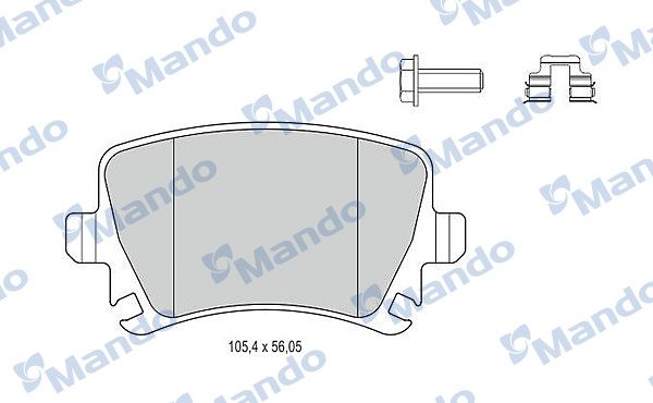 Комплект тормозных колодок, дисковый тормоз MANDO MBF015194