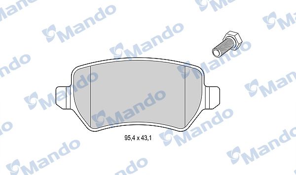 Комплект тормозных колодок, дисковый тормоз MANDO MBF015201