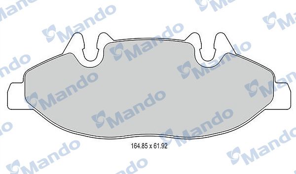 Комплект тормозных колодок, дисковый тормоз MANDO MBF015208