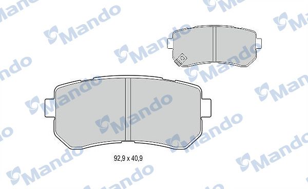 Комплект тормозных колодок, дисковый тормоз MANDO MBF015219