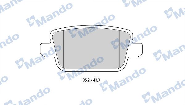 Комплект тормозных колодок, дисковый тормоз MANDO MBF015232