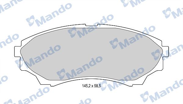 Комплект тормозных колодок, дисковый тормоз MANDO MBF015234
