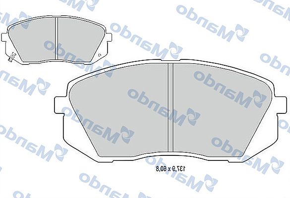 Комплект тормозных колодок, дисковый тормоз MANDO MBF015235