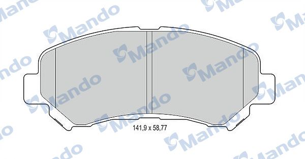 Комплект тормозных колодок, дисковый тормоз MANDO MBF015236