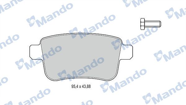 Комплект тормозных колодок, дисковый тормоз MANDO MBF015241