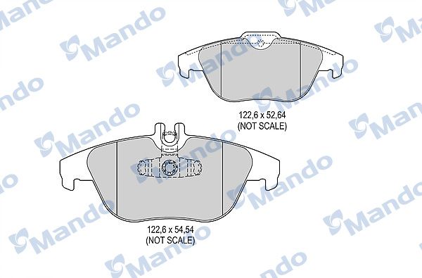 Комплект тормозных колодок, дисковый тормоз MANDO MBF015243
