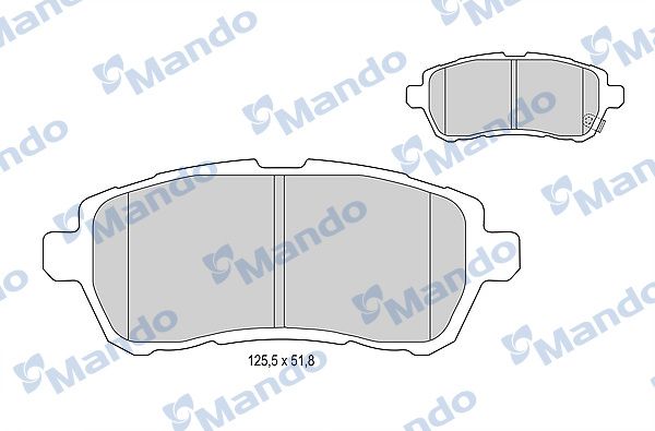 Комплект тормозных колодок, дисковый тормоз MANDO MBF015245