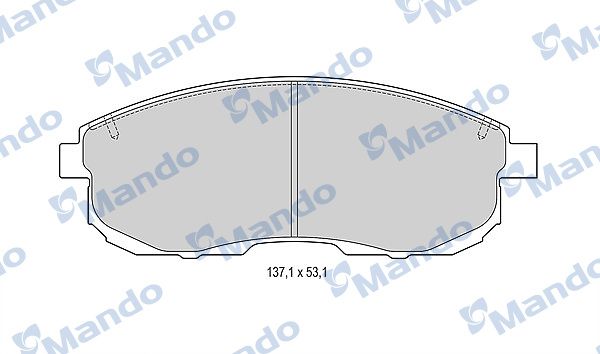 Комплект тормозных колодок, дисковый тормоз MANDO MBF015246