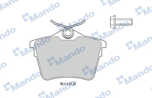 Комплект тормозных колодок, дисковый тормоз MANDO MBF015251
