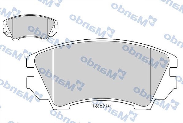 Комплект тормозных колодок, дисковый тормоз MANDO MBF015254