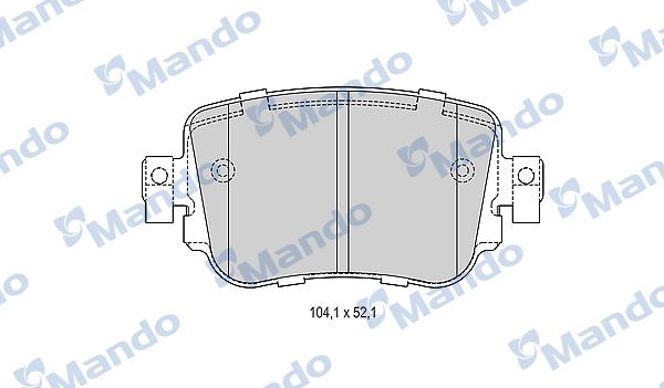 Комплект тормозных колодок, дисковый тормоз MANDO MBF015285