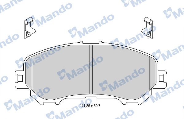 Комплект тормозных колодок, дисковый тормоз MANDO MBF015288